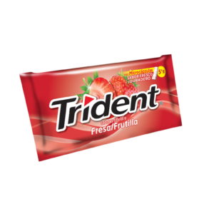 Chicle Trident Frutilla sin azúcar 153g